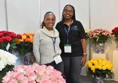 Mari Waweru and Winnie Machira from Royal and Fresh Limited promote their product from their farm in Nyeri.
